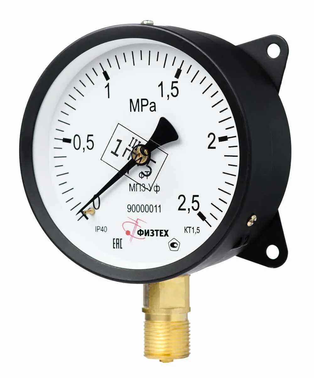 Вакуумметры, мановакуумметры, манометры общетехнические ВП3-Уф, МВП3-Уф, МП3-Уф (Диаметр: 100 мм)