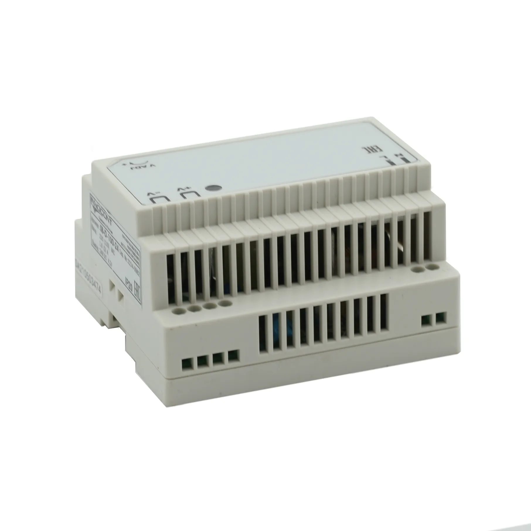 Источник питания INNOCONT. Вход: 220VAC, 1.6А, выход: 100W, 24VDC, 4.2A, типы защиты: КЗ, перегрузка,-10 +50С, IP20, перенапряжение SB-D-100-24