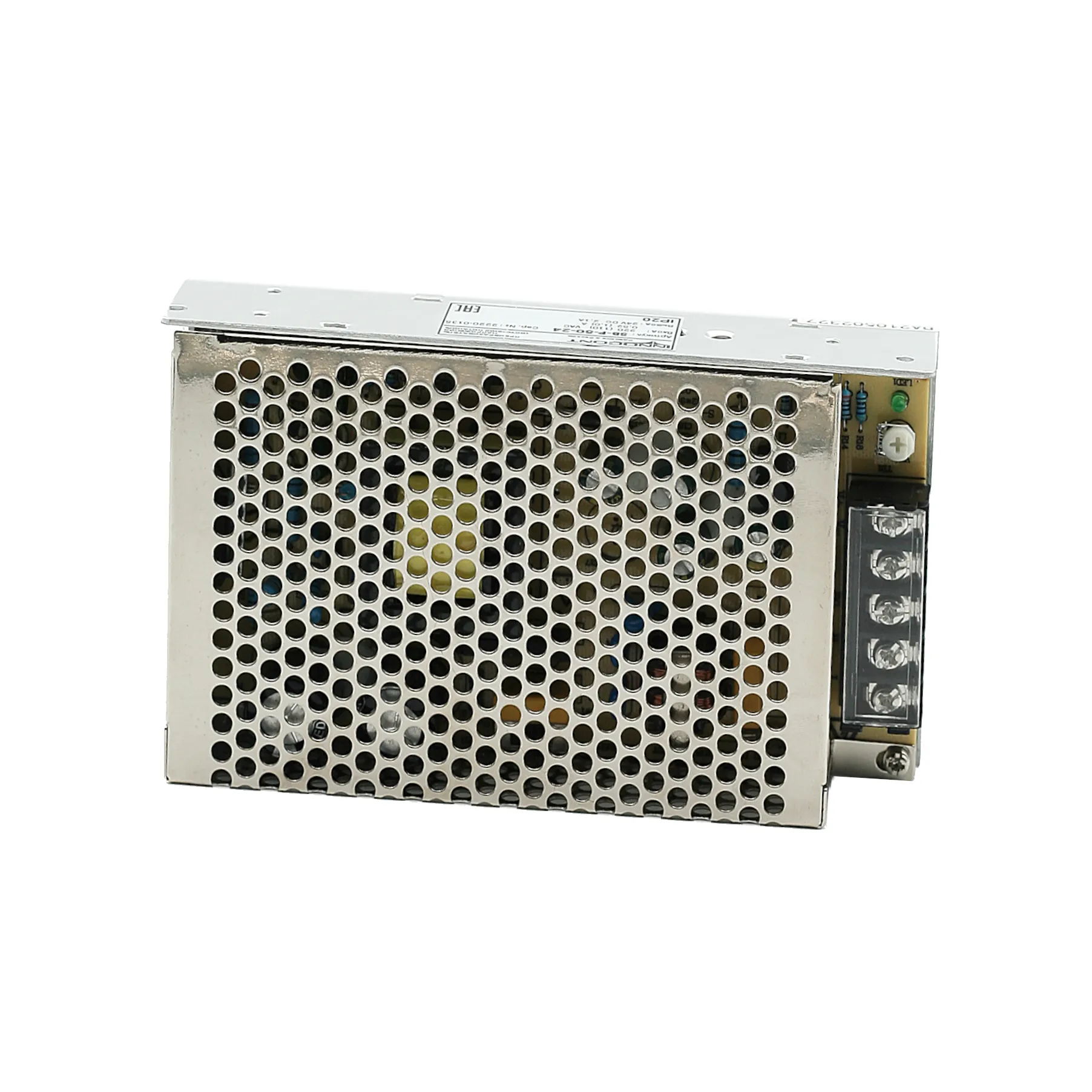 Источник питания INNOCONT. Вход: 220VAC, 0.52А, выход: 50W, 24VDC, 2.1A,-10 +50С, IP20, типы защиты: КЗ, перегрузка, перенапряжение SB-P-50-24