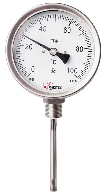 Термометры биметаллические коррозионностойкие ТБф-221 IP65 с возможностью гидрозаполнения (Диаметр: 100 мм, 160 мм)