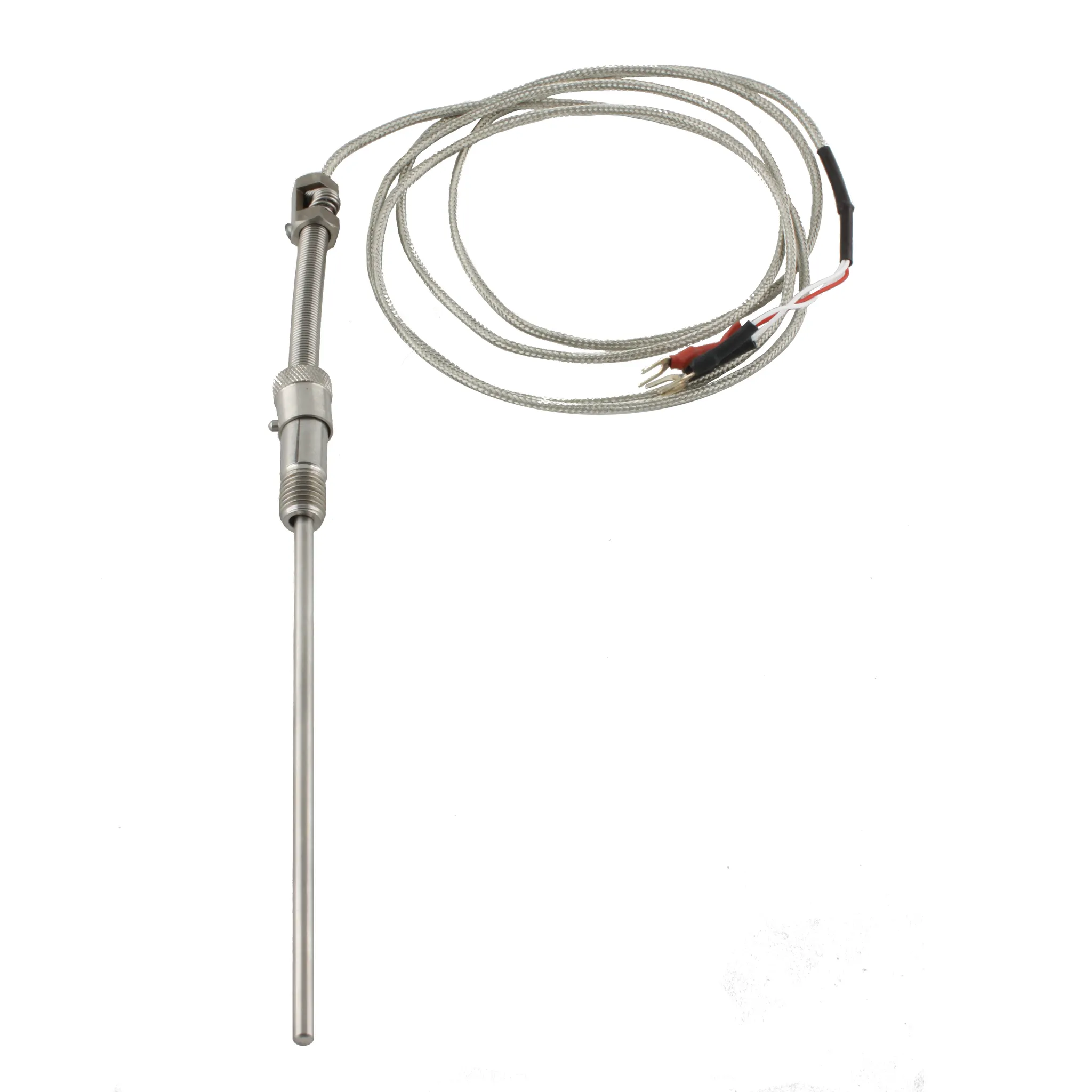 INNOCONT Датчик температуры с кабелем, исполнение S, спай Pt100, рабочая часть: диаметр 4,8мм длина 150мм, втулка М12x1,5, длина кабеля 1.5м TS-W-S-Pt100-4,8-150-1,5