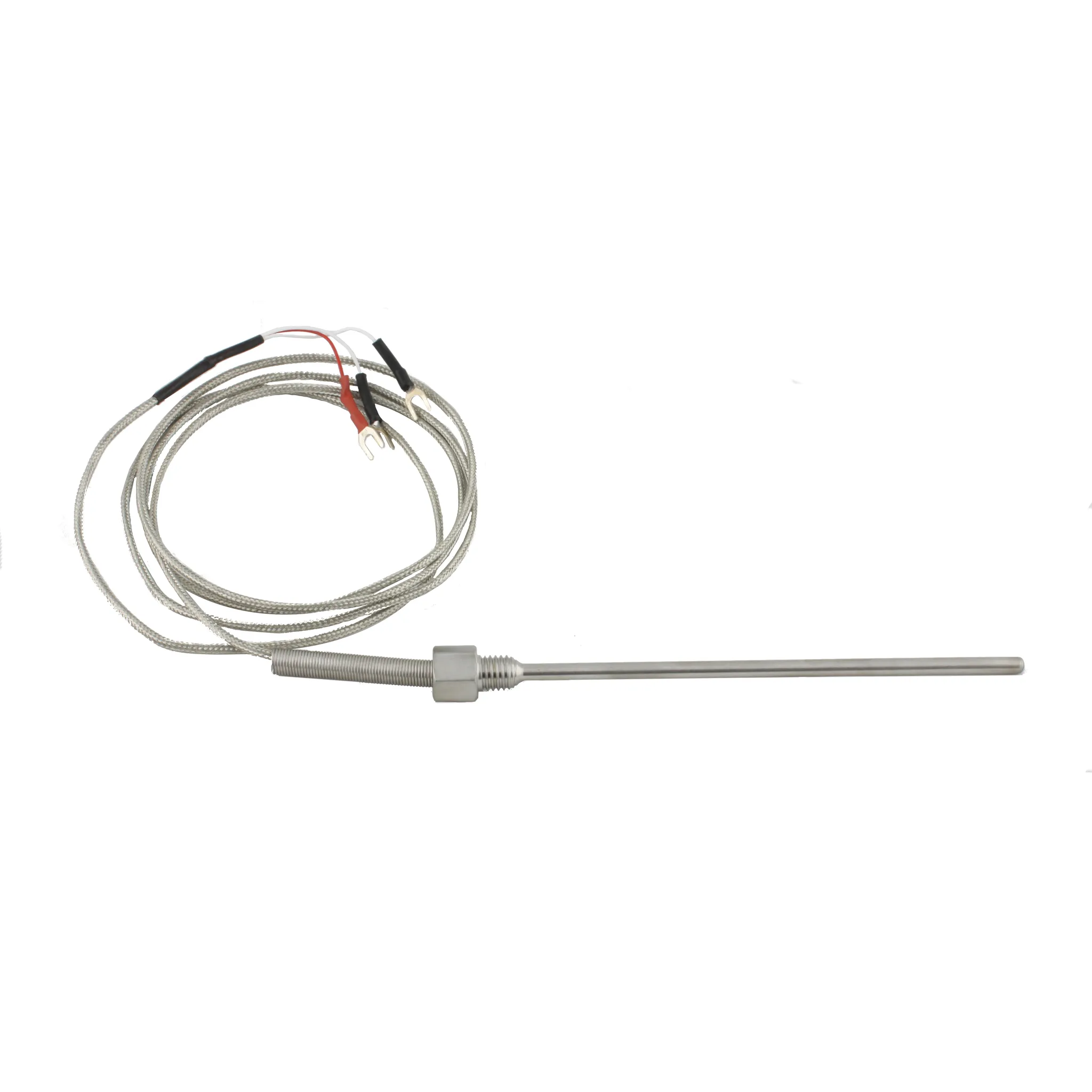 INNOCONT Датчик температуры с кабелем, исполнение N, спай Pt100, раб. часть: диаметр 4,8мм длина 150мм, резьба М10x1,5, длина кабеля 1.5м TS-W-N-Pt100-4,8-150-1,5-M10x1,5