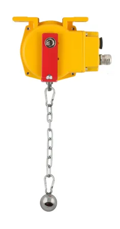 Датчик наличия перегруза на конвейерной ленте в алюм. корпусе, -40...+75С, 250 VAC, 10 A, IP65, релейный выход, крепление чувствительного груза- цепь 1250 мм, нерж. сталь