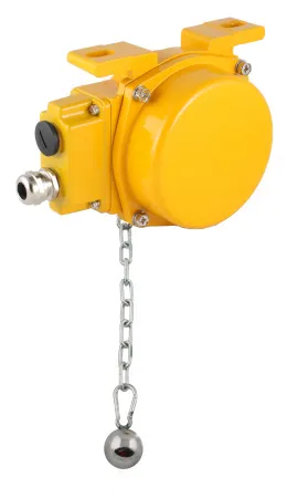 Датчик наличия перегруза на конвейерной ленте в алюм. корпусе, -40...+75С, 250 VAC, 10 A, IP65, релейный выход, крепление чувствительного груза- цепь 1250 мм, нерж. сталь