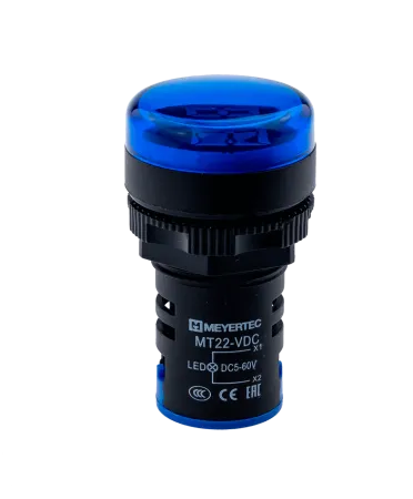 Индикатор напряжения, 5-60V DC, синий