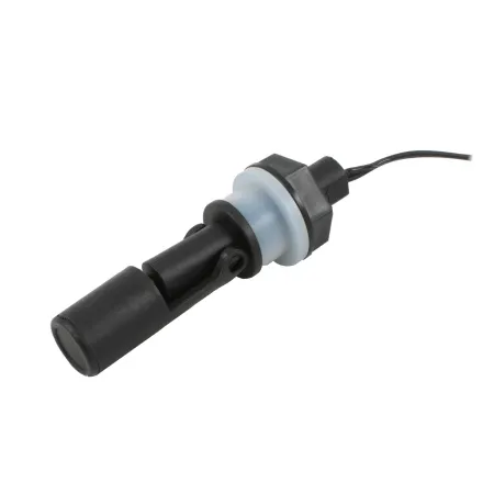 Поплавковый датчик уровня жидкости, горизонтальное исполнение, -20 +80 С, соединение- резьба M16 полипропилен, кабель 500 мм, поплавок - полипропилен