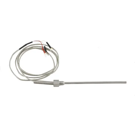 INNOCONT Датчик температуры с кабелем, исполнение N, спай Pt100, раб. часть: диаметр 4,8мм длина 150мм, резьба М10x1,5, длина кабеля 1.5м TS-W-N-Pt100-4,8-150-1,5-M10x1,5