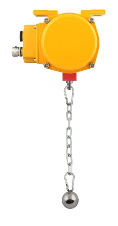 Датчик наличия перегруза на конвейерной ленте в алюм. корпусе, -40...+75С, 250 VAC, 10 A, IP65, релейный выход, крепление чувствительного груза- цепь 1250 мм, нерж. сталь