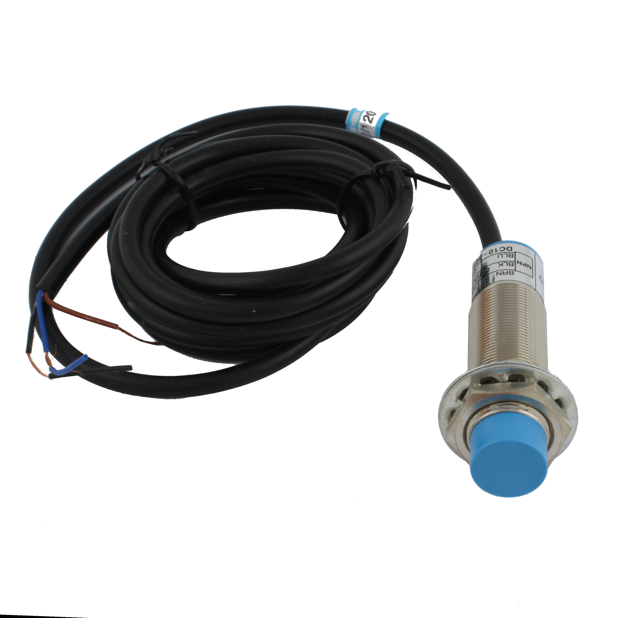 INNOCONT Емкостный датчик, M18x1, L=71 мм, зона срабатывания 10 мм, -25 +60 С, 12…24 VDC, IP65, выход: NPN NO, макс. ток 200 мА, кабель 2 м SC-18N10C