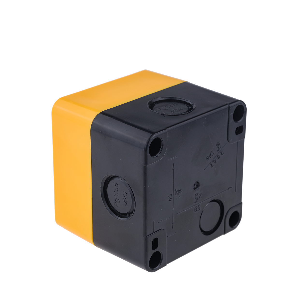 Корпус пластиковый, 1 место, желтый